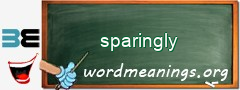 WordMeaning blackboard for sparingly